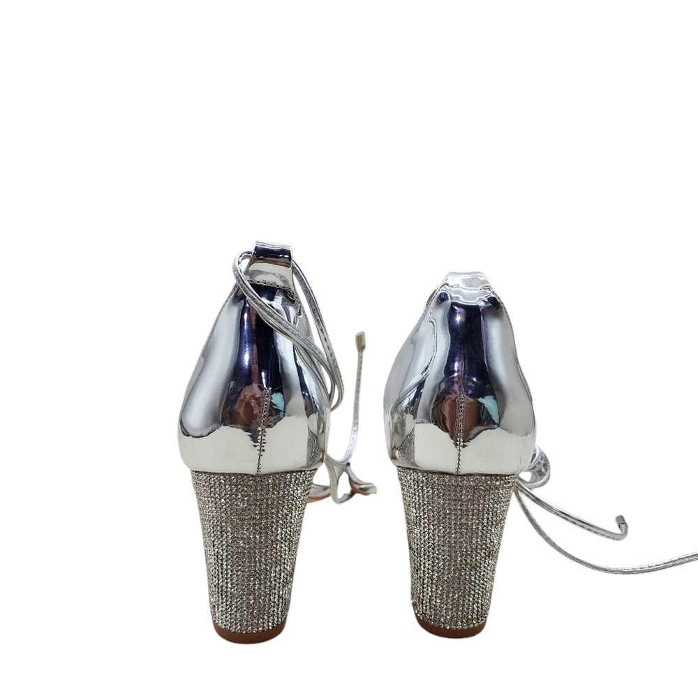 Lala Ikai Women's High Heels Bedazzled Strappy Party Pump Sandals - Picture 6 of 10